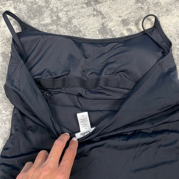 New Andie Swim Classic The Amalfi One Piece Swimsuit Black Scoop Neck Sz XL - Picture 8 of 13